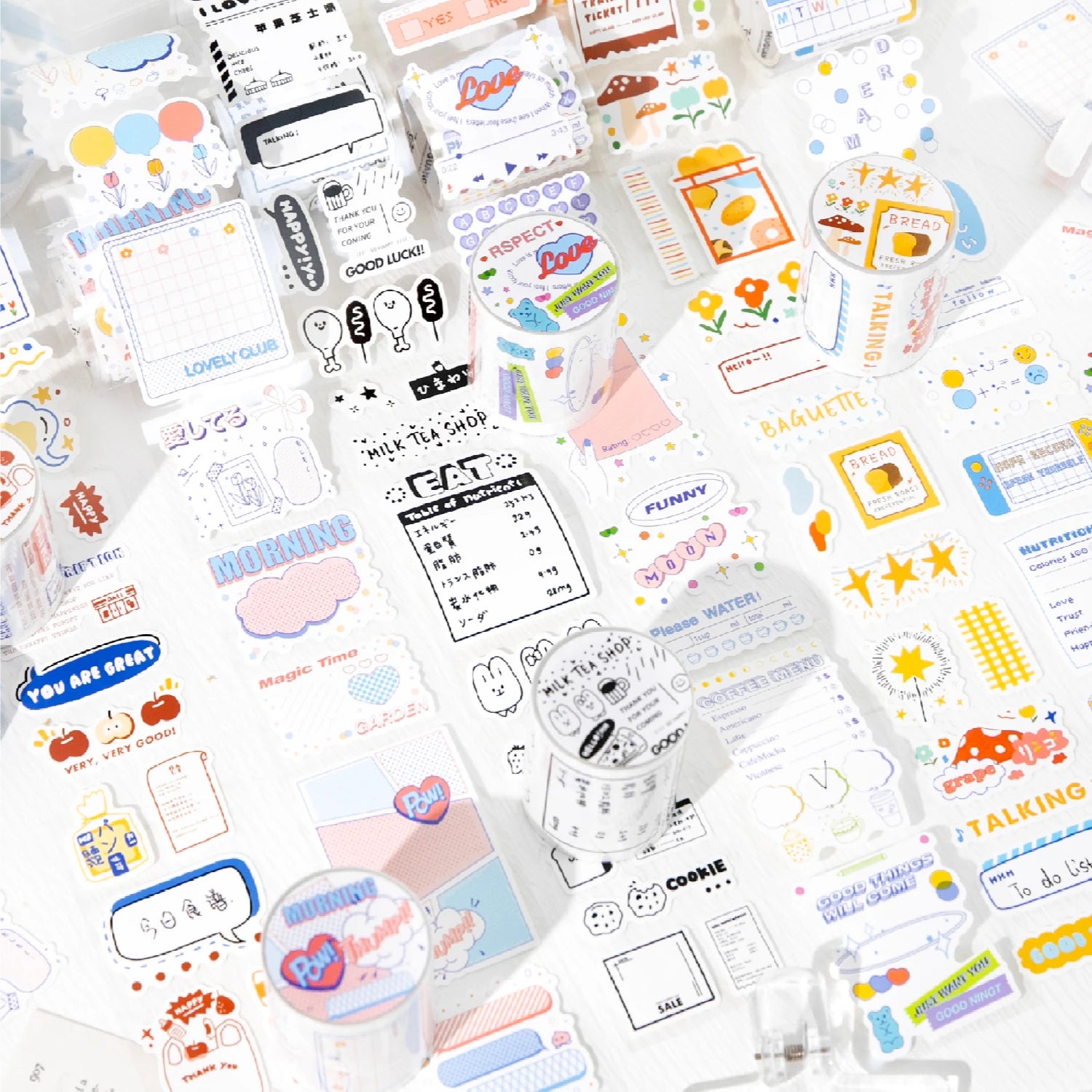 200cm/Roll Cartoon Cute Style Cloud Series Making Tapes School Stickers DIY Scrapbook Sticker Decor Planner Korean Stationery Qme All best-selling