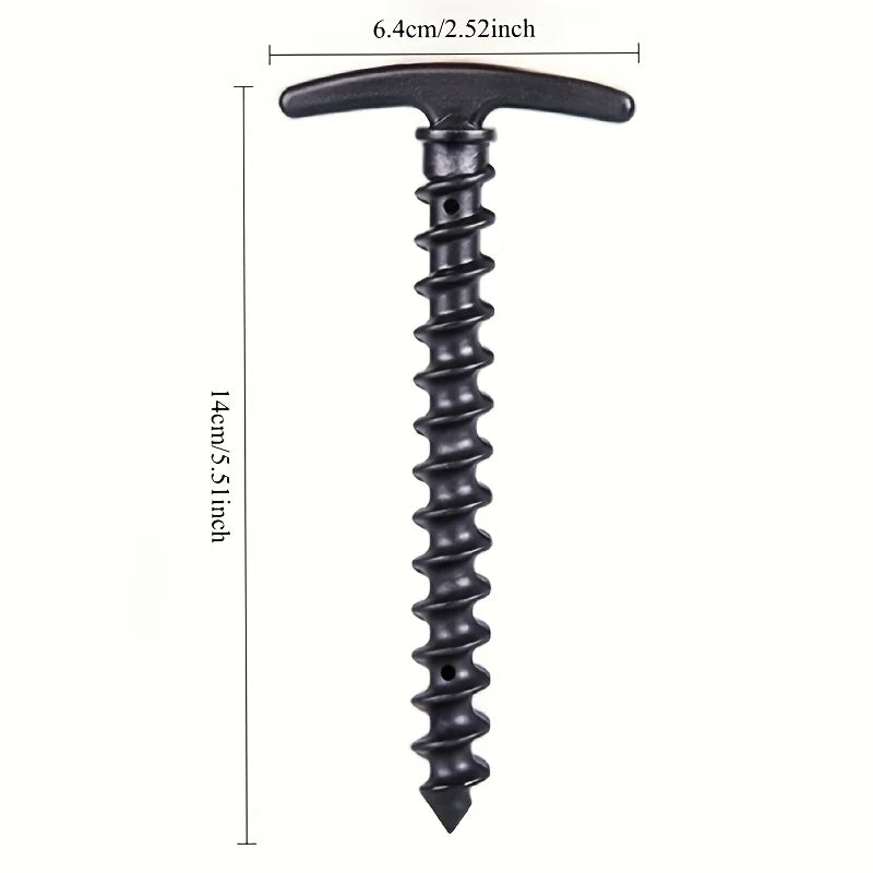 Durable Screw Stakes with Ergonomic Handles, Canopies, Outdoor Shelters, Outdoor Anchoring Spiral Screws Qme