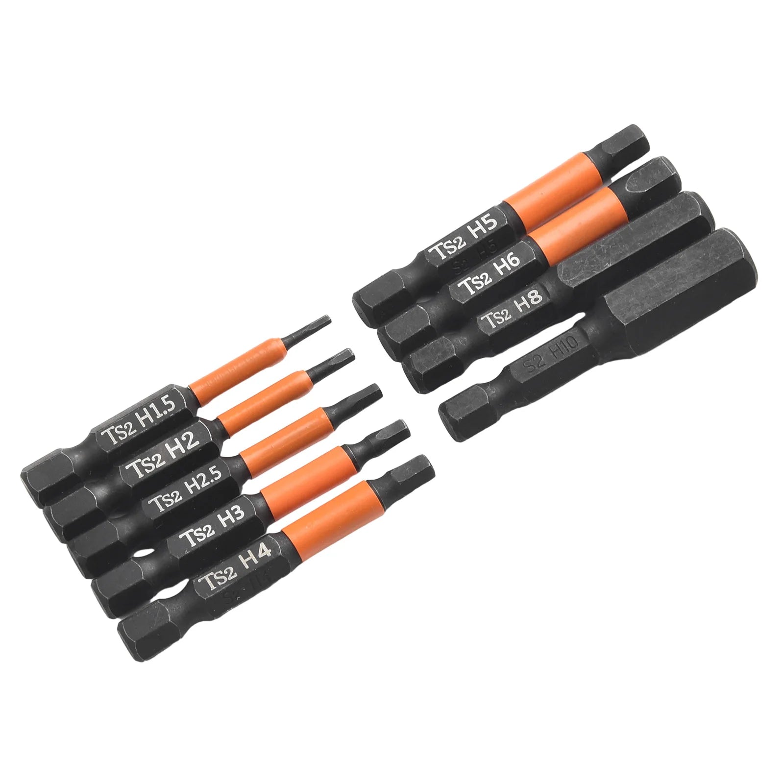 9pcs Hexagon Screwdriver Bit Set Hex Head Wrench Drill Bit 1/4" Shank Quick Change Screwdriver Bit S H1.5-H10 Hand Tools Qme