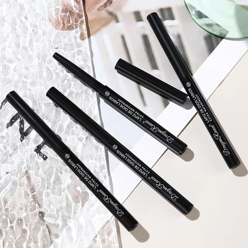 Waterproof Eyeliner Gel Pencil Black White Lying Silkworm Pen Soft Easy Wear High Pigment Matte Eyeliner Lasting Eyes Makeup Qme