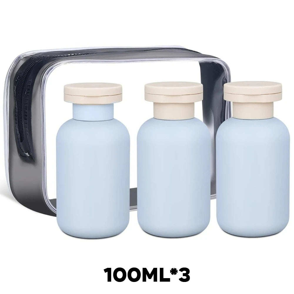 1 Soft Leakproof Travel Bottles Portable Squeeze Tubes Shampoo Lotion Qme Blue 3Pcs