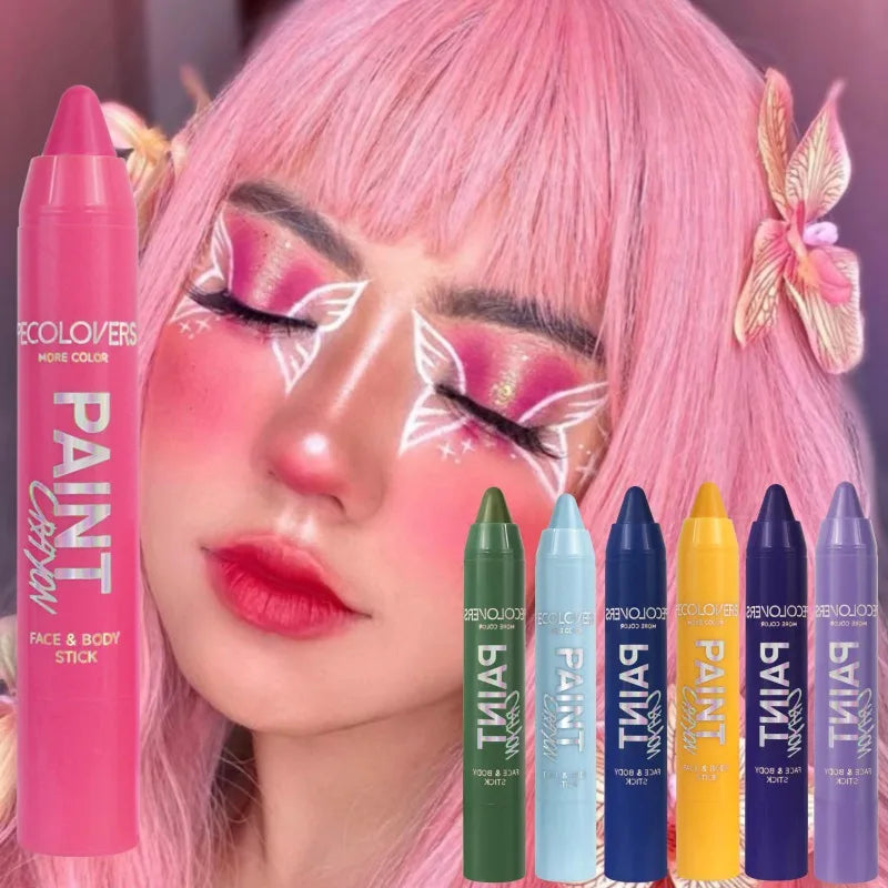 Multi-color Body Painted Makeup Pen Face Paint Rendering Waterproof Qme