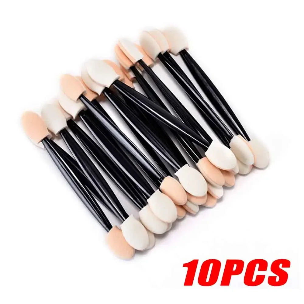 10/30/50/200/500/1000pcs Double Ended Sponge Nail Art Powder Brush Multifunctional Eyeshadow Brush Portable Makeup Manicure Tool Qme 10pcs