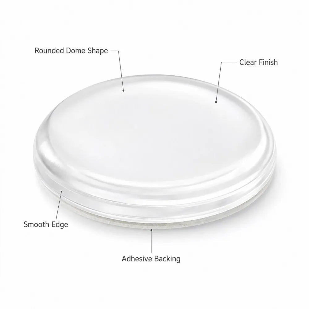 Clear Silicone Door Stopper Pads Self Adhesive Wall Protector Round Bumper Cushion Pads Transparent Door Handle Guard Home Decor Qme