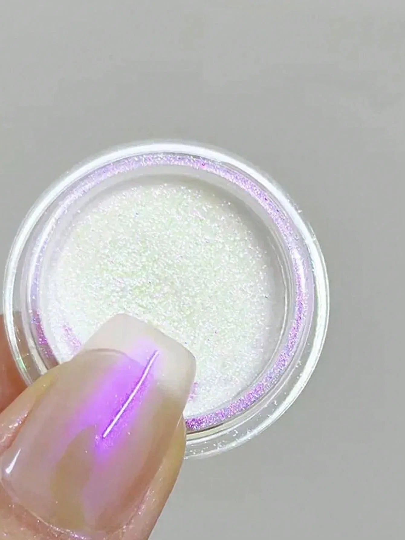 1 Nail Magic Mirror Powder Explosive Sky Moon Neon Pearl White Aurora Qme 01