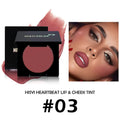 Lip Cheek Matte Mud Tint Multi-look Soft Velvet Finish Easy Blend Qme Deep Red