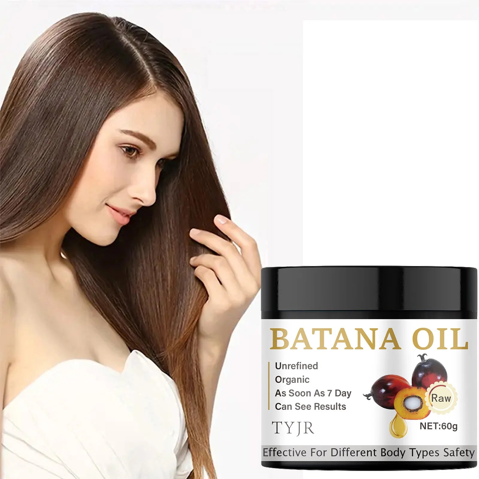 Batana Oil Hair Mask Repair Dry Damage Smooth Soften Frizzy Anti Hair Loss Nourishing Scalp Treatment Shiny Straighten Hair Care Qme