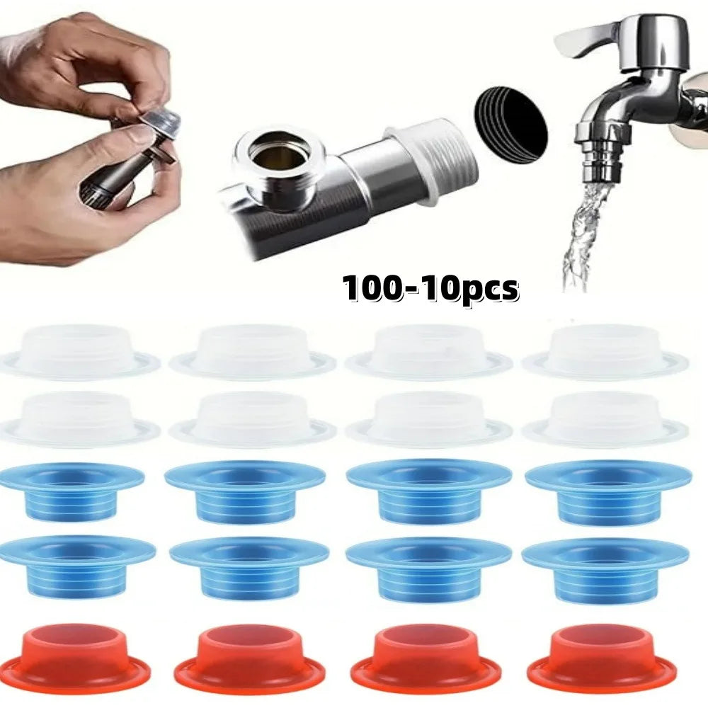 100-10pcs Faucet Silicone Rubber Ring Leak-Proof Sealing Gasket Quick Installation of Hose Angle Valve Water Nozzle Seal Gasket Qme