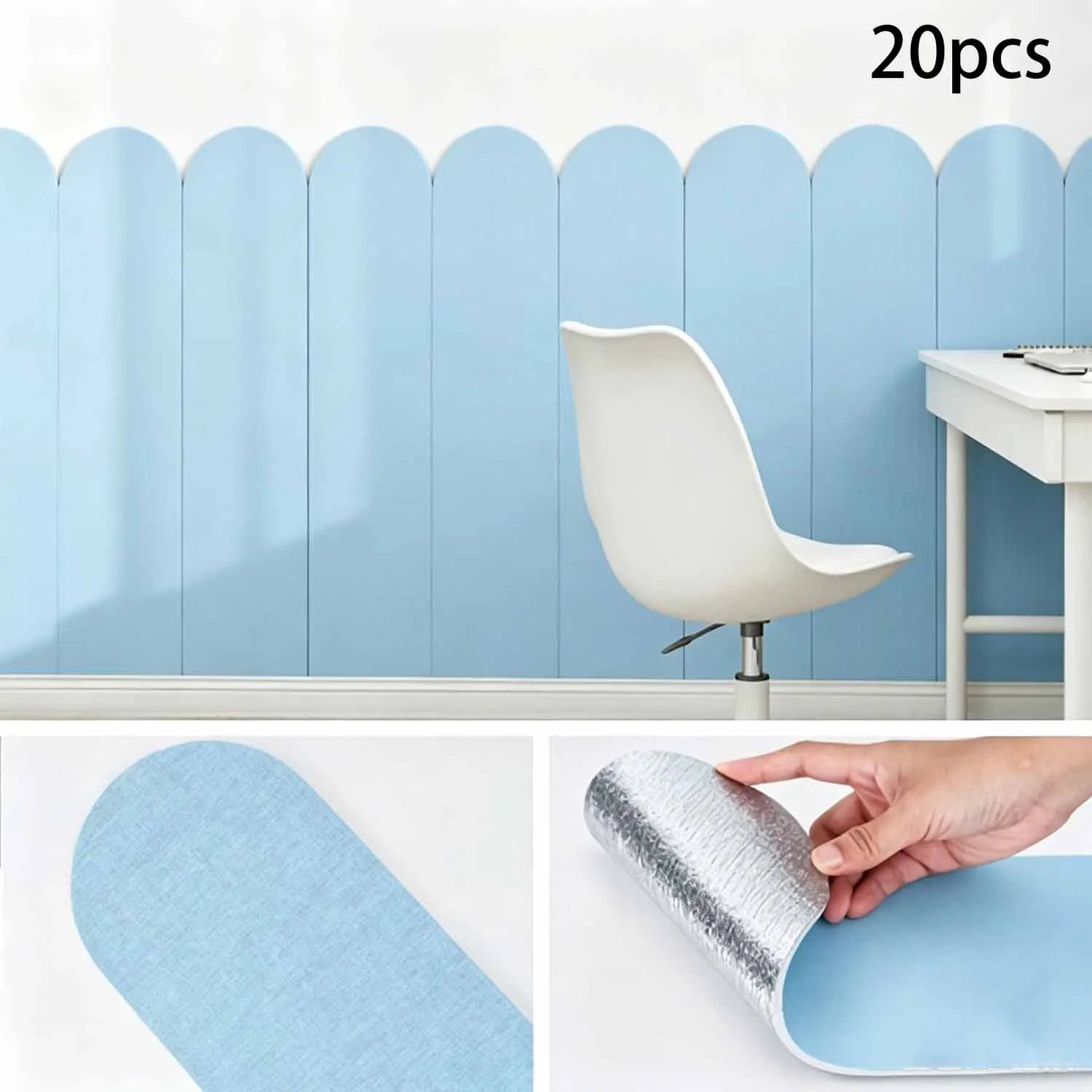 Foam Soft Wall Covering Peelable Panel Room Bedside Decoration Qme 60cmX15cm-20pcs lanse