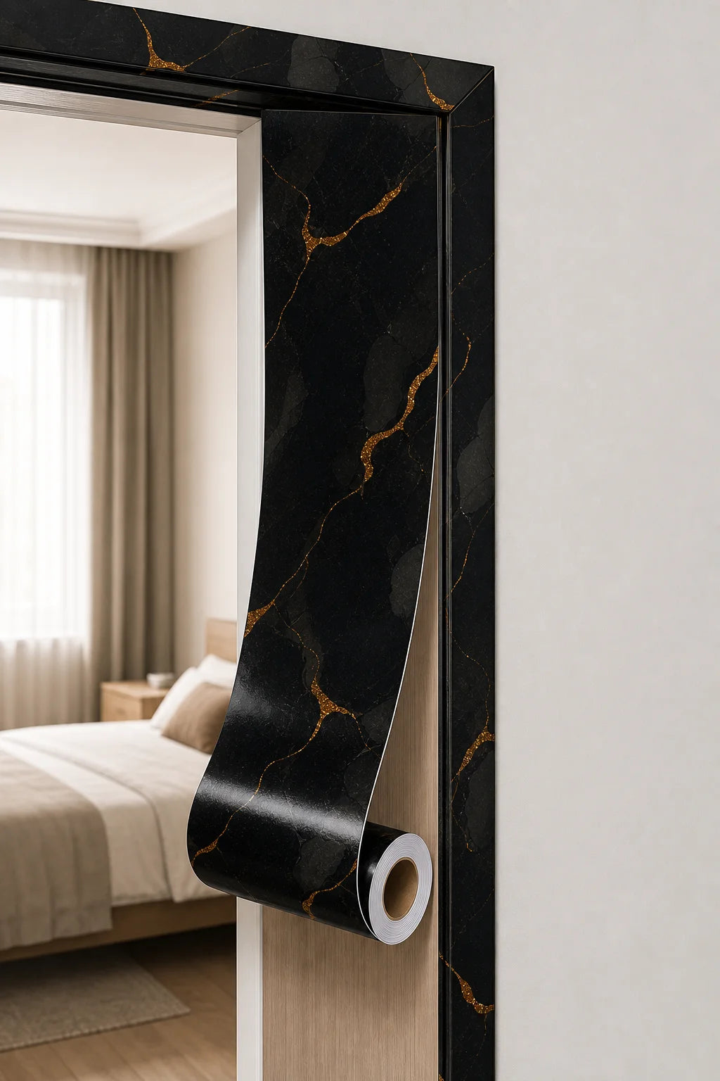 Peel Apply Marble Patterned Window Sill Stickers Door Frame Easy Qme