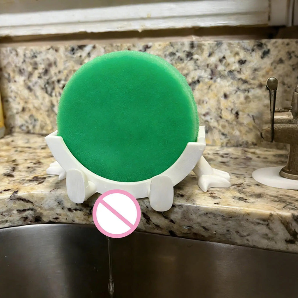 Sponge Holder Sink Funny Pee Design Rack Space-saving Dish Stand Home Qme