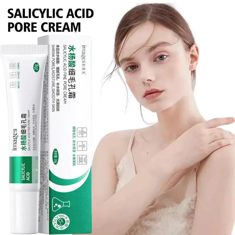 Salicylic Acid Pore Clearing Cream Shrink Pores Remove Blackheads Acne Brighten Moisturizing Smooth Skin Care Korean Products Qme 1pc 1