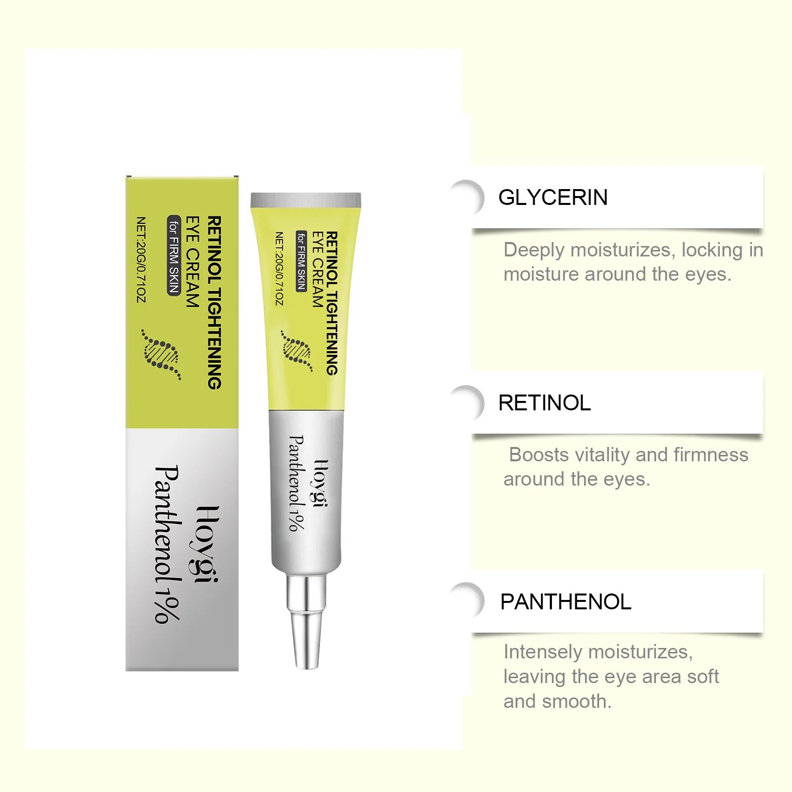 Eye Cream Care Firming Anti-Wrinkle Retinol Under Eye Lightening Dark Circles Eye Bags Removal Anti Puffiness Anti-Aging Qme