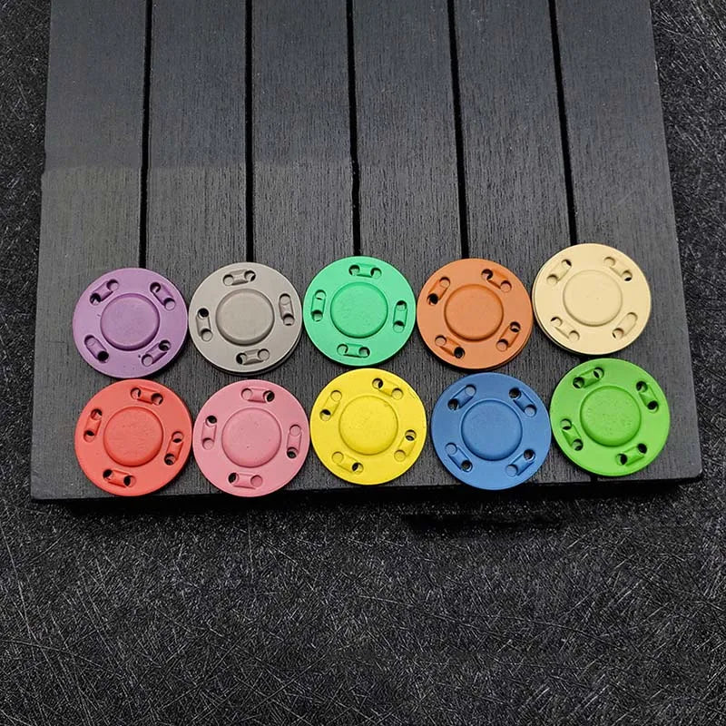 5Pairs 20Colors Metal Magnet Buckle Sewing Accessories Press Button For Jacket Bags Invisible Buckle DIY Cardigan Handwork Decor Qme