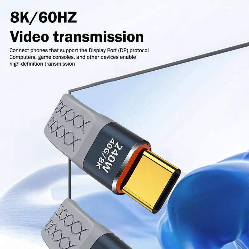 Multifunctional PD240W USB 4 40Gbps FPC Data Cable Type-c Portable Qme