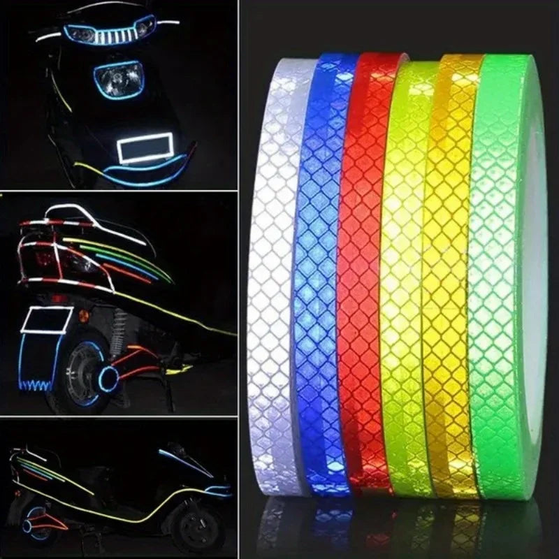 Nighttime traffic safety warning, reflective safety stickers, reflective tape signs, nighttime visibility warning tape Qme