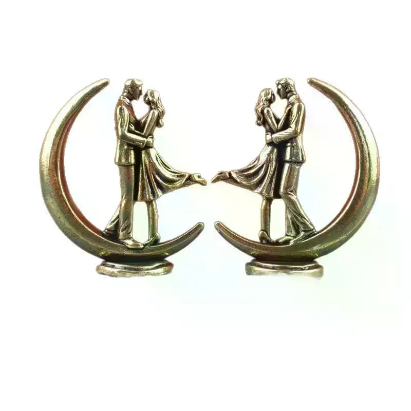 Brass Couple Hugging Figure Home Decor Statue Modern Art Couple Embracing Figurine Lover Ornament Home Decoration Qme