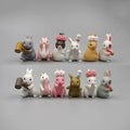 Desk Decoration Crafts Cute Mini Rabbit Miniature Hare Animal Qme A