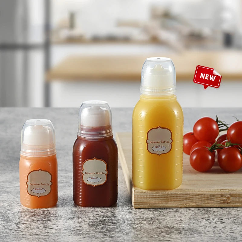 30 60 Mini Squeeze Bottles Ketchup Condiment Sauce Bottle Honey Qme