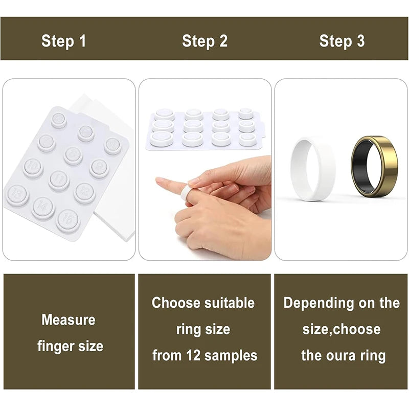 Ring 4 Sizing Kit Professional Finger Measuring Tool Smart Ring Measure Your Finger Size Before Buying a Ring Size 4 to 15 Qme