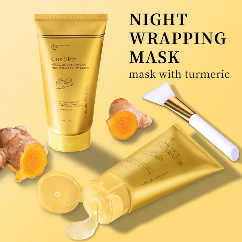 Kojic Acid Turmeric Overnight Wrapping Peel Off Mask Nourishes Qme