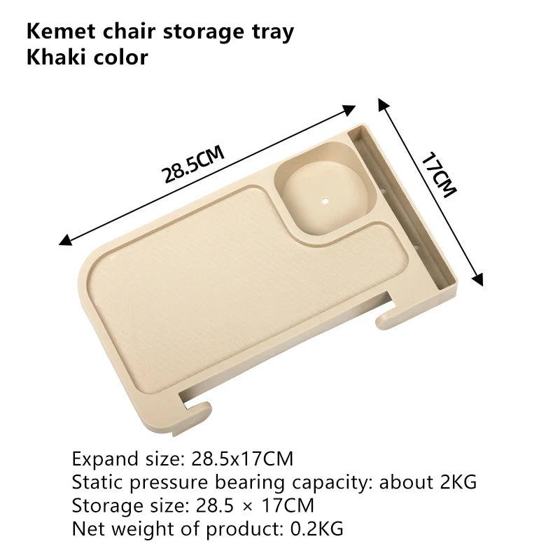 Outdoor Camping Chair Side Storage Tray Recliner Accessories Folding Qme