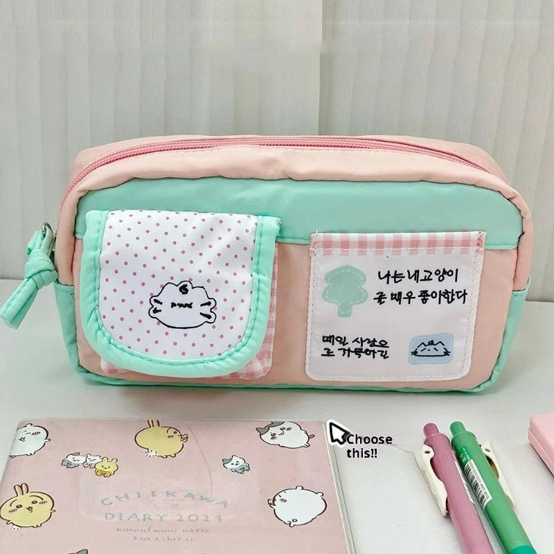 Cute Pencil Case Pens Pouch Large Capacity Simple Aesthetic Bag Qme A3