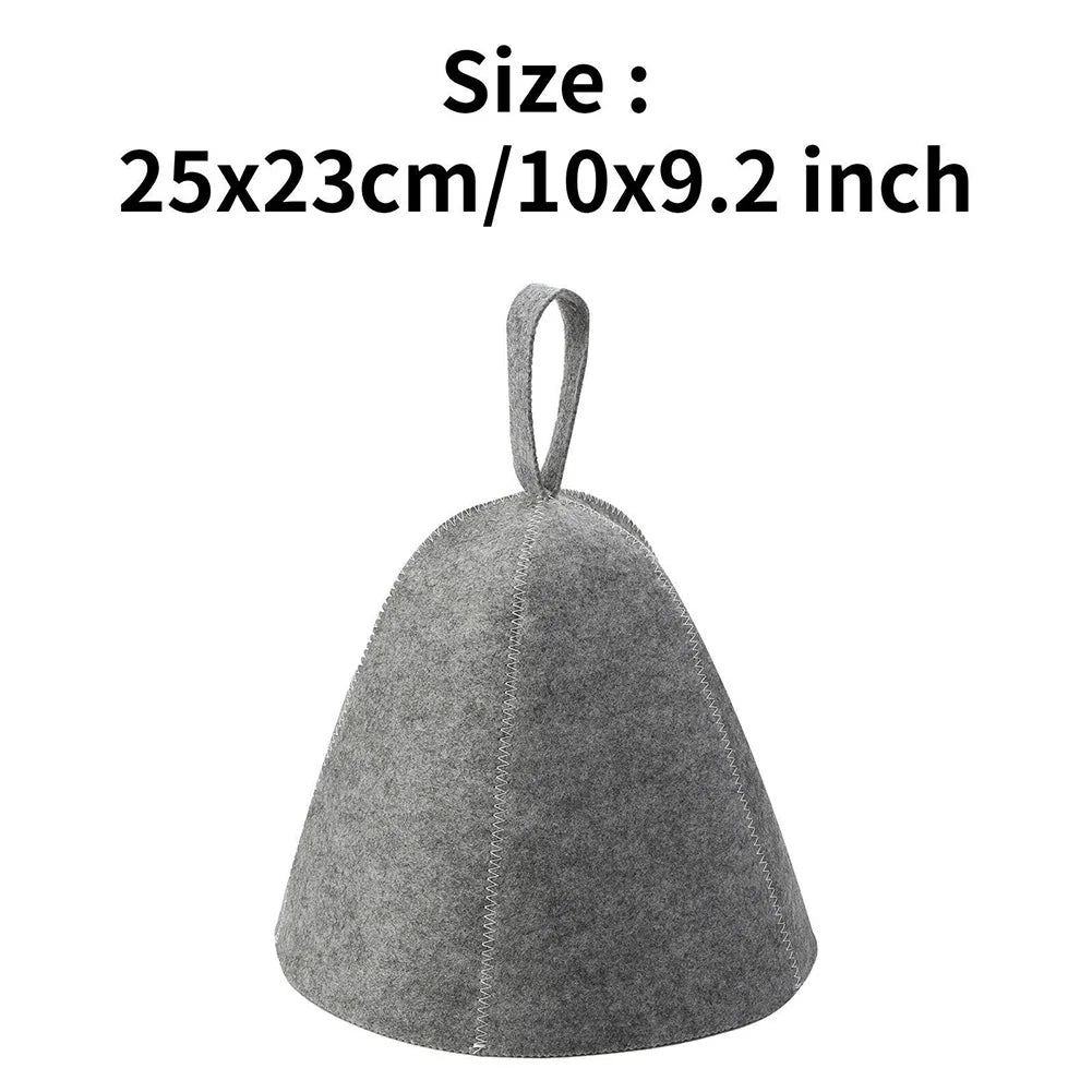 Anti Heat Sauna Hat Thicken Wool Felt Shower Cap Hair Turban Sauna Quickly Towel Drying Towel Hats Qme