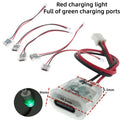 5/10Pcs Waterproof USB-C Power Port Female Connectors Transparent 2Pin USB Type-C With LED Lights Input Type Charging Socket Qme B 5pcs