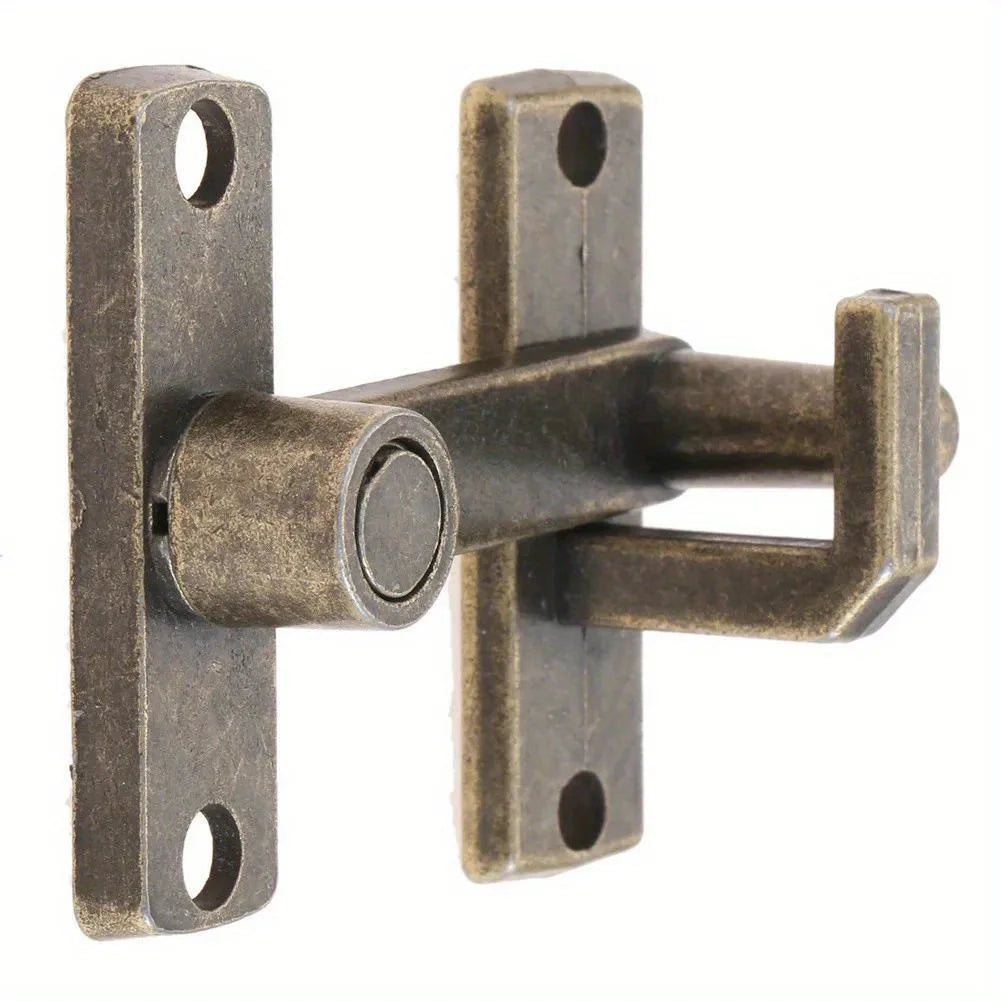 Antique Bronze Door Latch, Retro Sliding Bolt Lock, Vintage Security Gate Latch for Cabinets, Windows & Furniture Qme