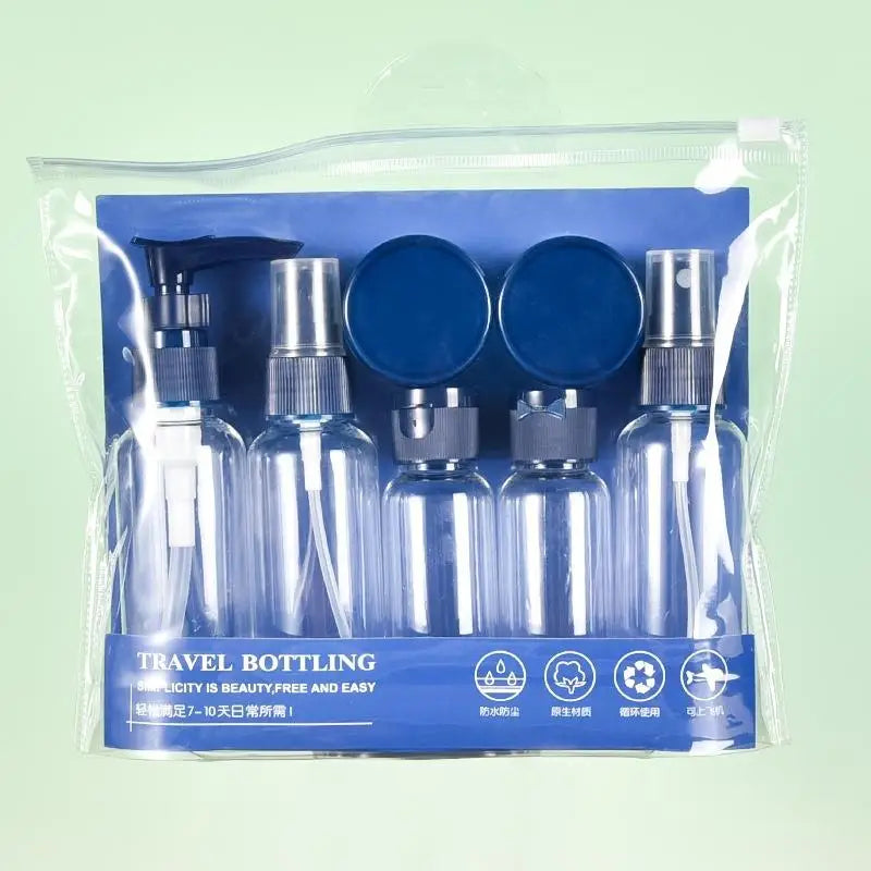 Multipurpose Leak Proof Refillable Bottles Toiletries Travel Qme Dark blue