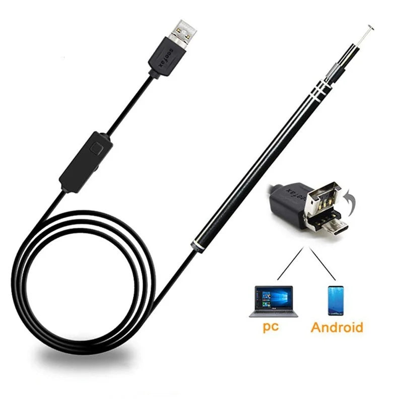 Two-in-one Ear Endoscope 5.5mm High-definition Ear Canal Endoscope Otoscope Visual Ear Pick Endoscope Qme Default Title