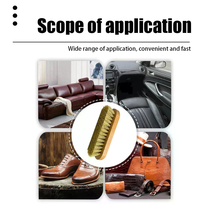 Polishing And Cleaning Brush Horse Hair Wood Brush Leather Shoe Care And Cleaning Shoe Brush Qme