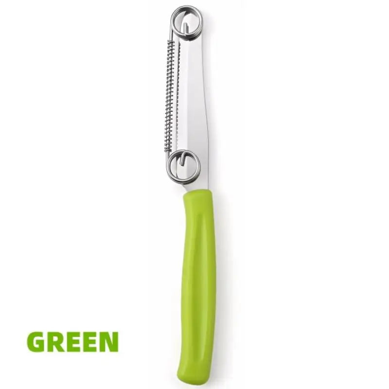 1 Stainless Steel Vegetable Fruit Peeler Adjustable Slicing Cutter Qme Green
