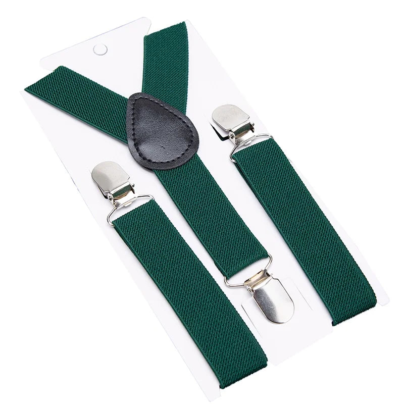 Kids Suspenders Soild Fashion Children Boys Braces Girls Adjustable Suspenders Kid Designer Belts Baby Wedding Accessories Qme green China Mainland