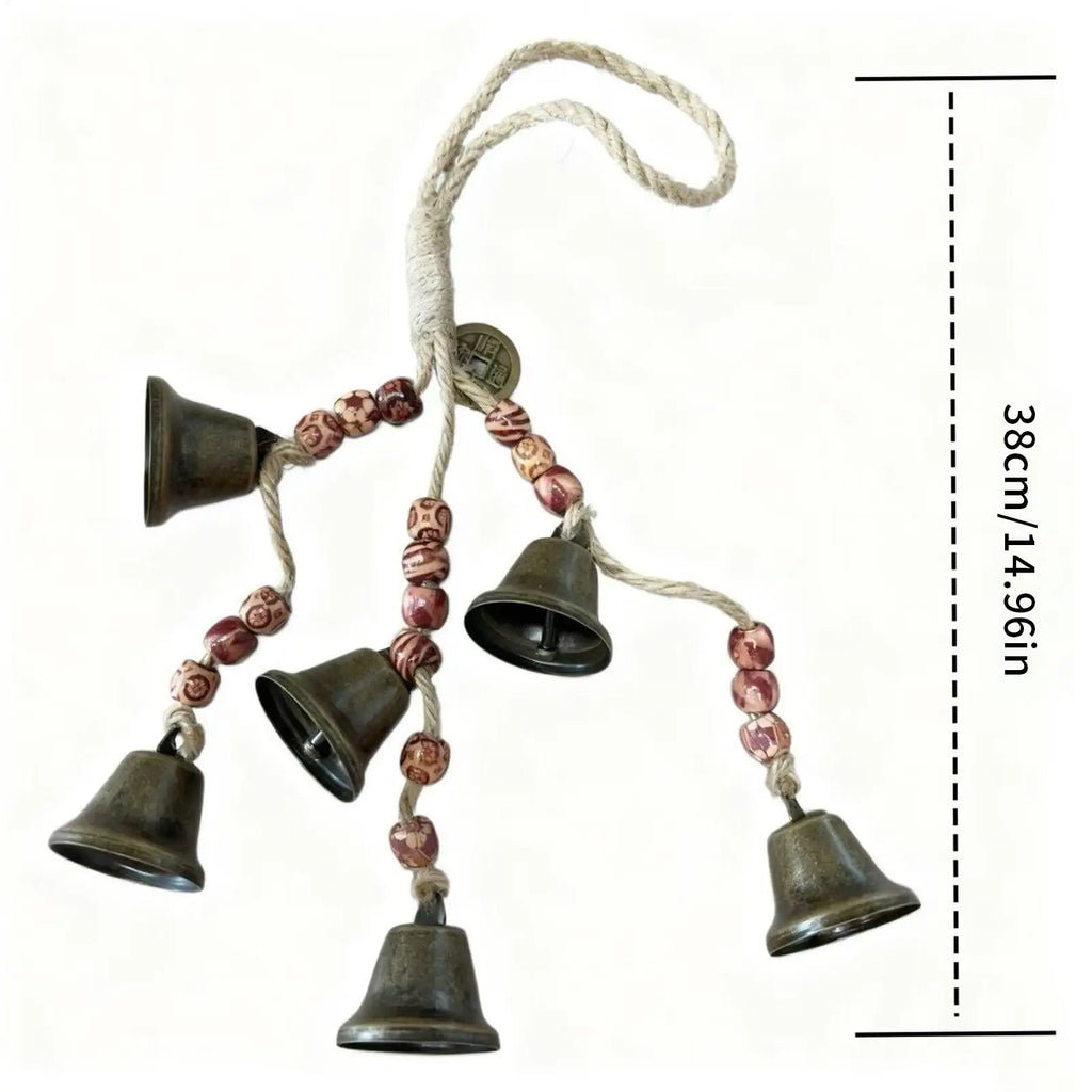 Christmas Bells Floral Wooden Bead Festive Decor Praying Bell Qme