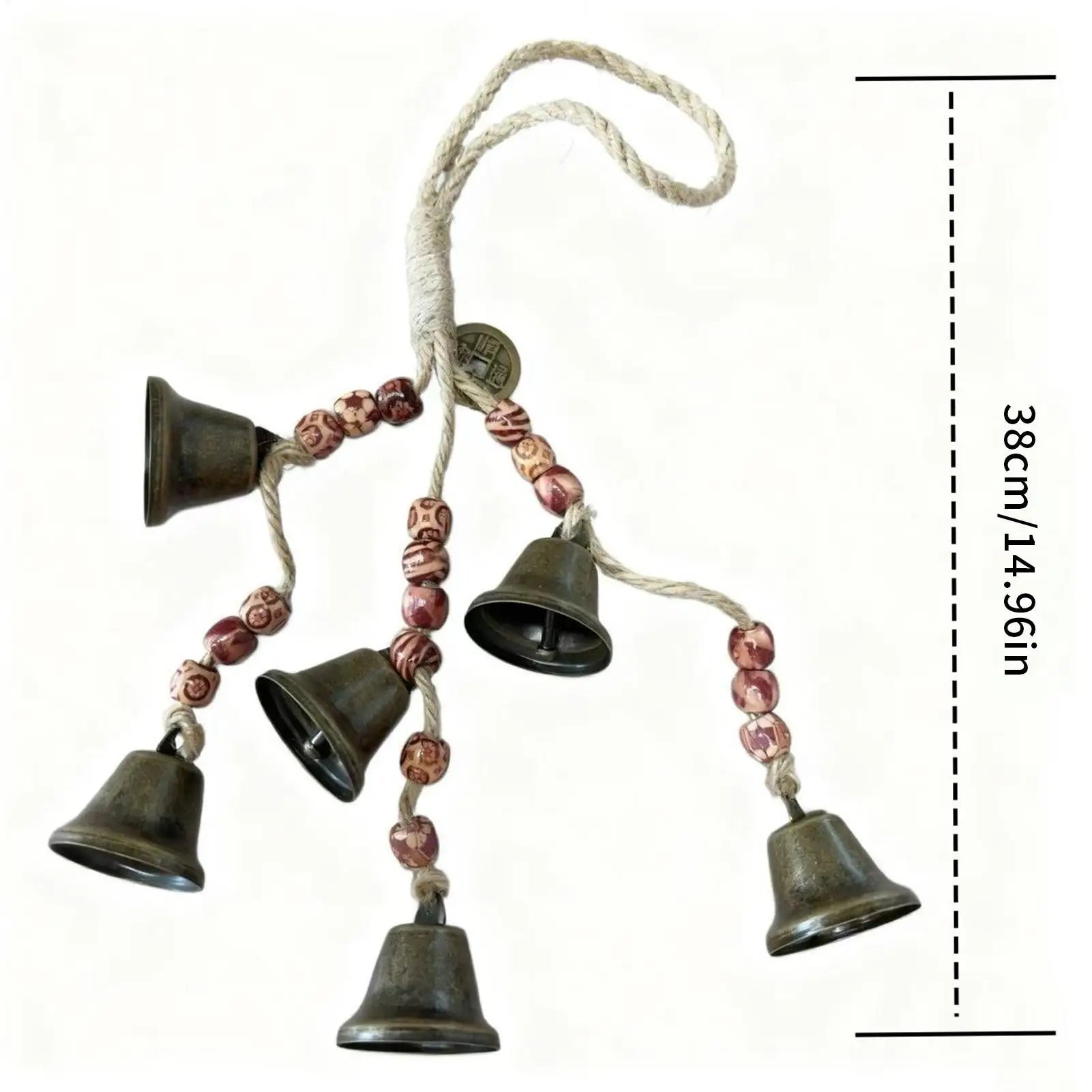 Christmas Bells Floral Wooden Bead Festive Decor Praying Bell Qme