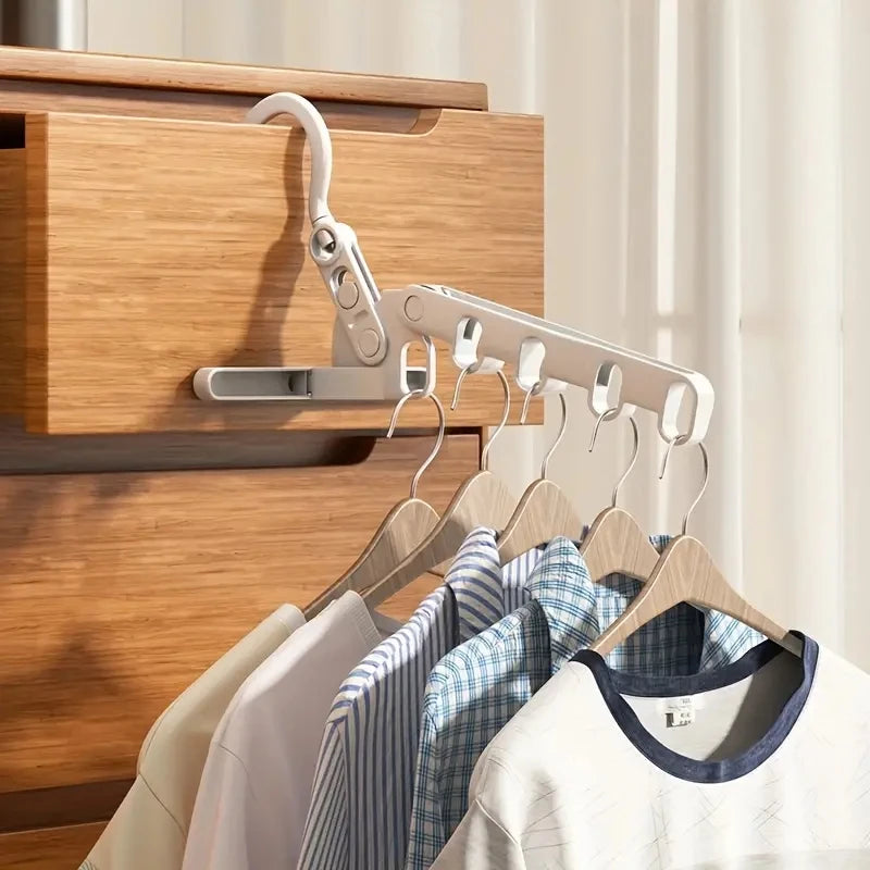 Folding Hanger Rack Heavy Duty Clothes Hangser Clothes Storage Organizer For Travel Dorm Essential Drying Tool For Clothes Qme