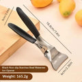 Stainless Steel Watermelon Splitter Anti Slip Handle Home Kitchen Qme Black