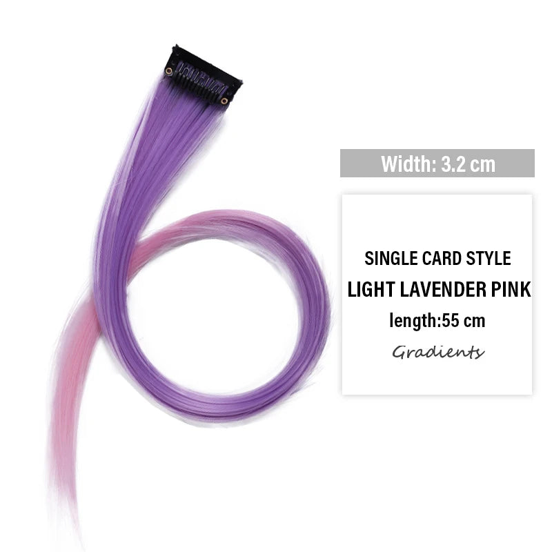 Colored Clip-in Hair Extensions High-temp Matte Fiber Seamless