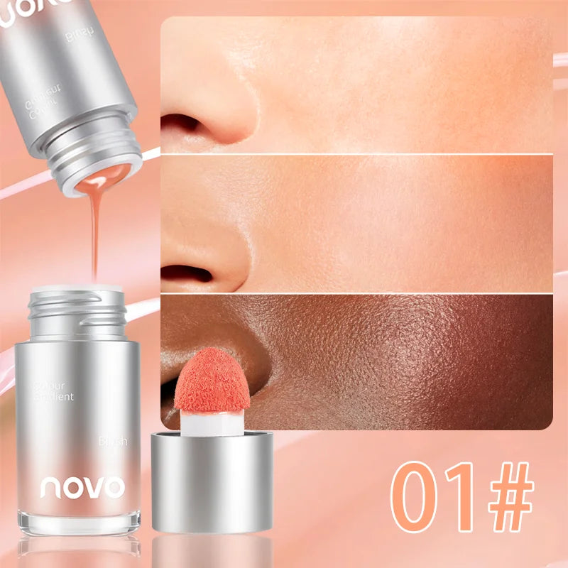 4-Color Liquid Velvet Blush Water-resistant Stain-resistant Qme 01