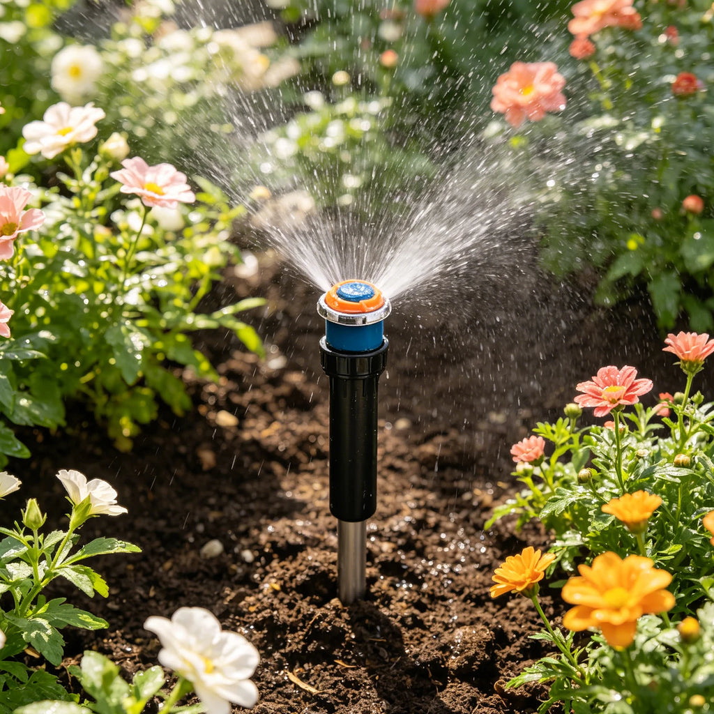 Ray Jet Nozzle Sprinkler with 90-210/360 Degree Arc Garden Water Sprinkler 2.5-10.7m Range for Plant Flower Bed and Yard Area Qme