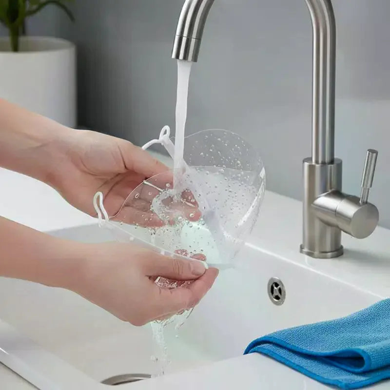 10/30/50 PCS Transparent Clear Anti Fog Reusable Mouth Shield For Catering Kitchen Healthcare Staff Daily Use Qme