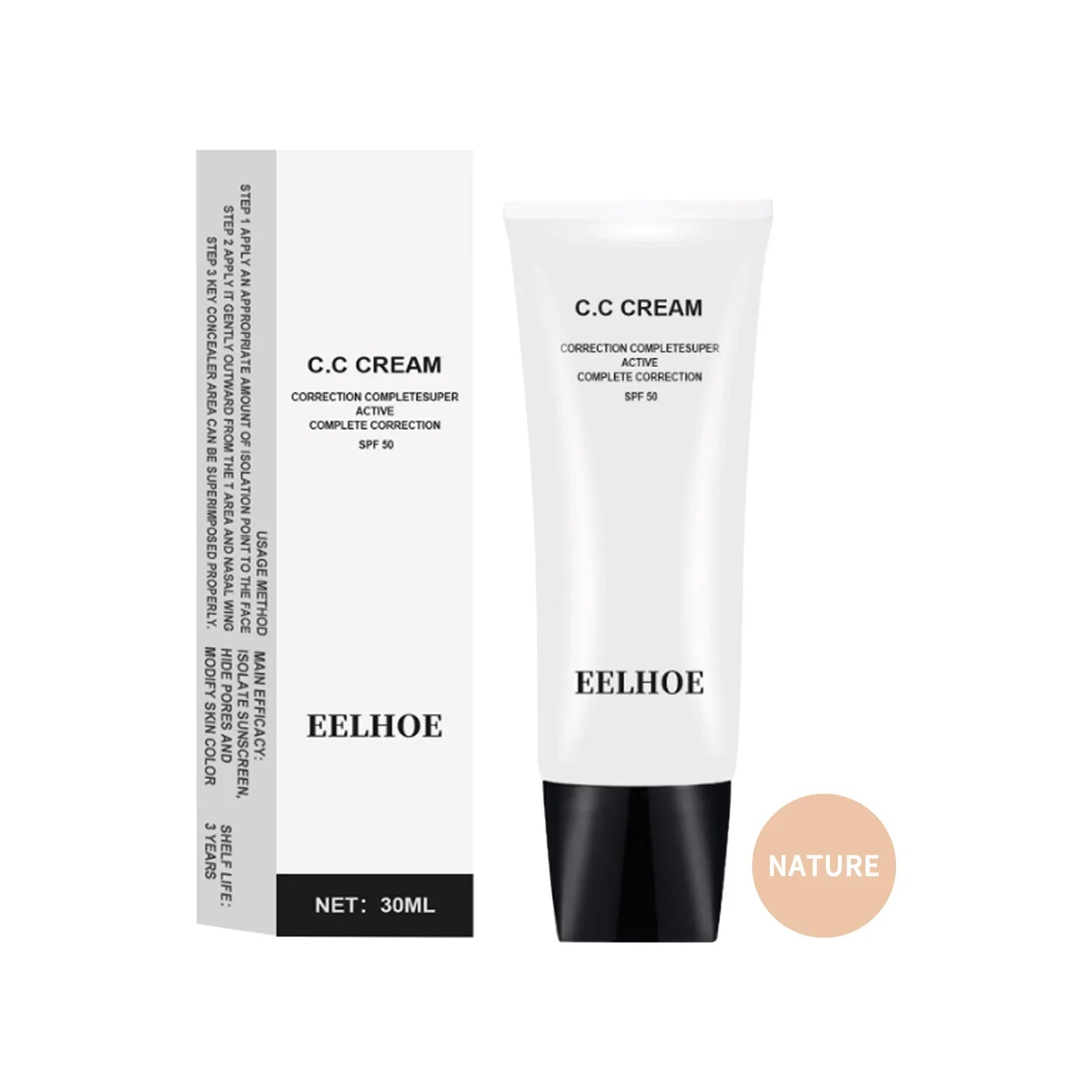 CC Cream Primer Makeup Base Moisturizing Skin Concealer Invisible Pore Matte Face Primer Soft Isolating Foundation Cosmetics Qme Nature 30ml