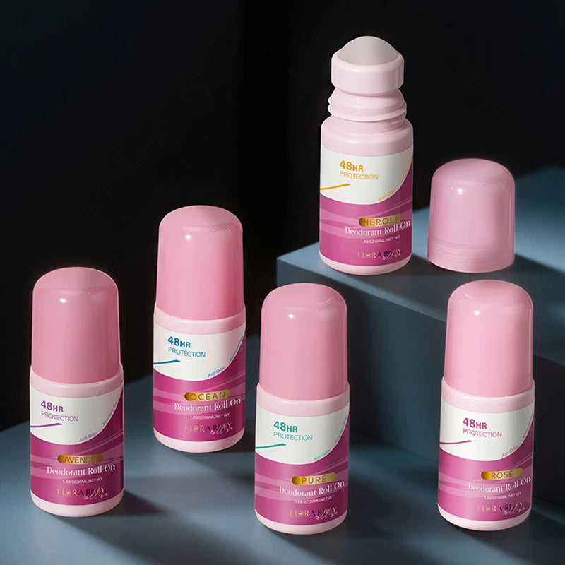 5 Scents Roll Deodorant 48H Antiperspirant Roller Underarm Odor Qme