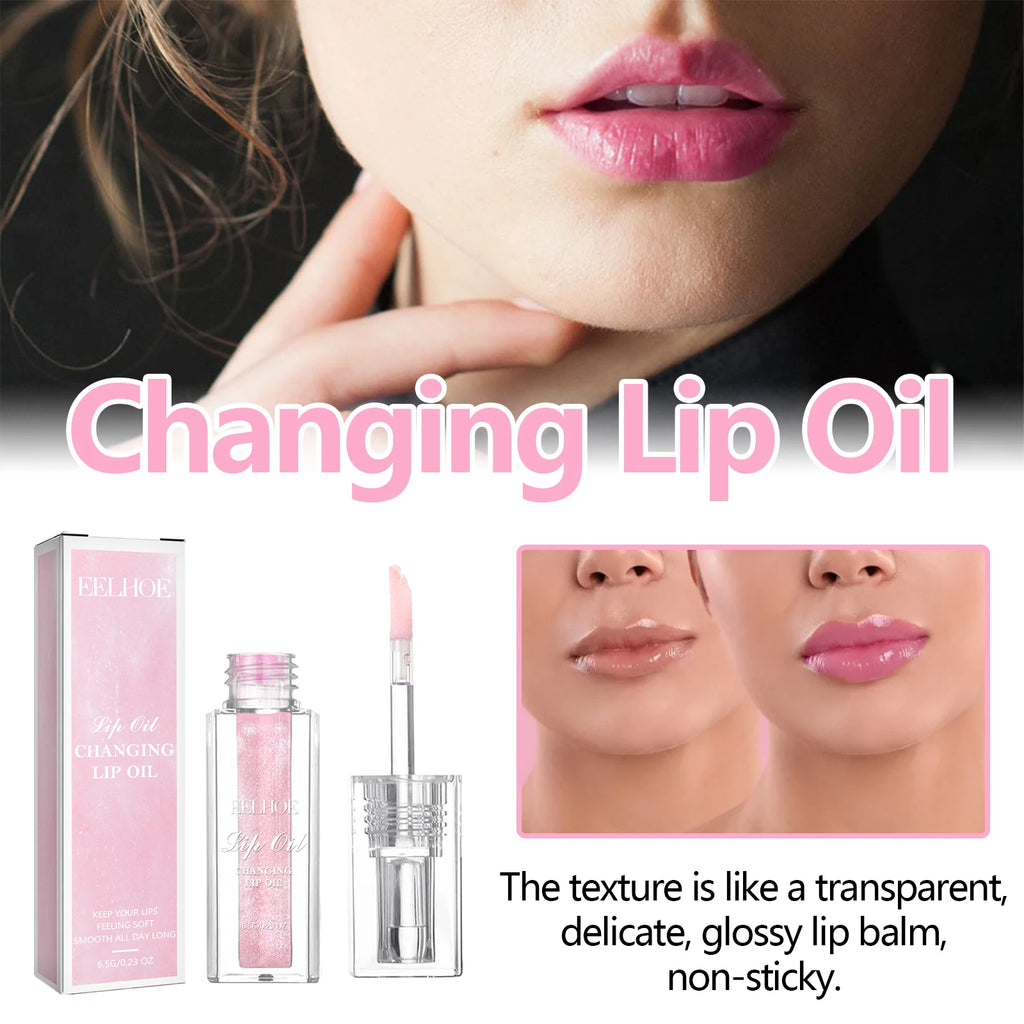 Color Changing Lip Oil Fades ＆ Smoothes Fine Lines On The Lips Moisturizes ＆ Prevents Dryness ＆ Cracking Color Changing Lip Care Qme