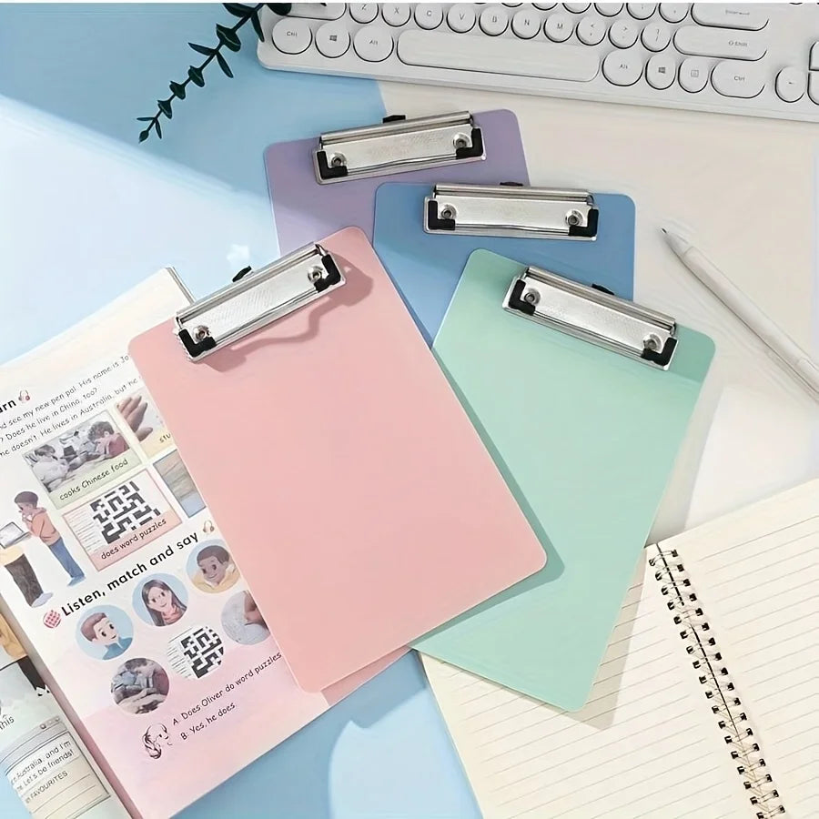Simple A5 Bill Clipboard Memo Pad Clip Board Loose-leaf Notebook File Writing Pad Clamps Paper Holder Office School Supplies Qme green