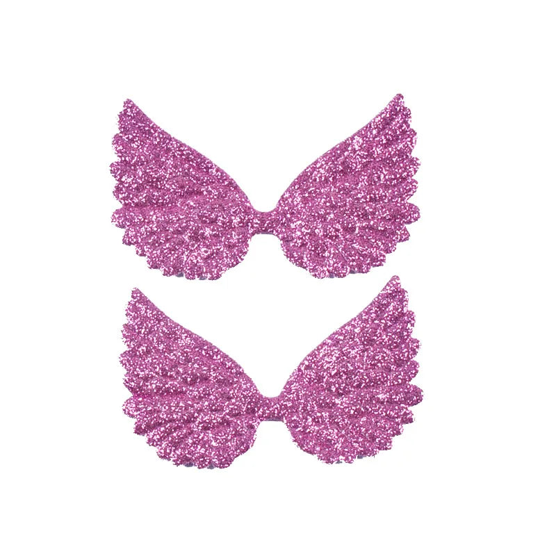 20Pcs 7.2x4.4cm Glitter Random Mix Colorful Wing Patches For Headwear Accessories DIY Scrapbooking Supplies Sewing Clothes Decor Qme 5