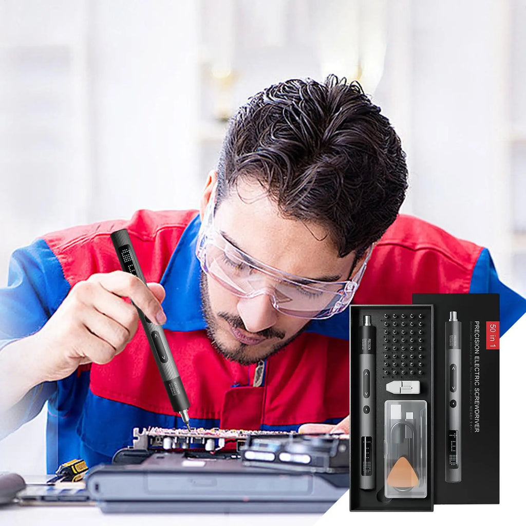 Electric Screwdriver 1 Mini Tool 3 Torque Settings LED Light Laptop Qme China Mainland