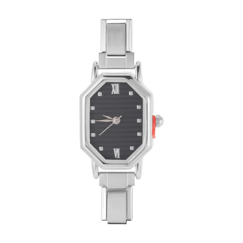 Fashion Watch Women's DIY Width Italian Elastic Charm Stainless Candy